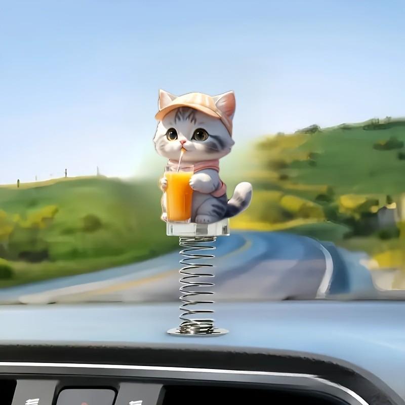 

1 шт. Милое 2D акриловое украшение для автомобиля в виде кошки, многофункциональный подвесной декор для лобового стекла и приборной панели для транспортных средств, рабочих столов, стильный аксессуар 1pc