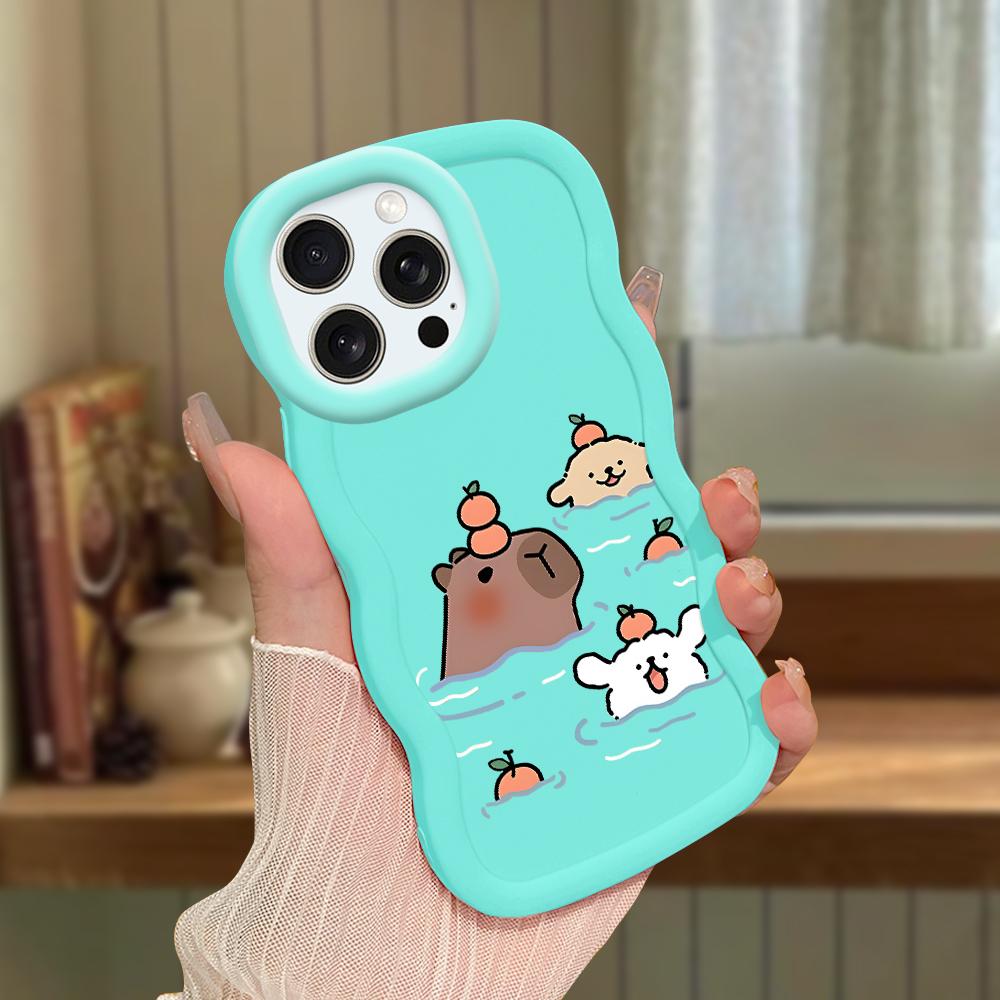 Big Wave Edge Miękki silikonowy materiał Macaron Etui na telefon Odporne na wstrząsy Ochronne gumowe etui na iPhone'a Samsunga Huawei Honor Xiaomi Redmi OnePlus Moto