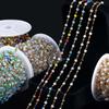 0.5M 1M 2.5mm Stainless Steel Chain Color Cube Square Glass Beads Chain for Jewelry Making DIY Boho Necklaces Bracelets Material