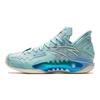 Anta Kids Crazy Tide 5 Shock Absorbing Wear Resistant Low Top Basketball Shoes Kids Basketball Shoes Blue Green 312331101-1