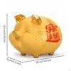 Piggy Bank Golden Pig Savings Decorative Money Box for Kids, Children, Desktop, Living Room,