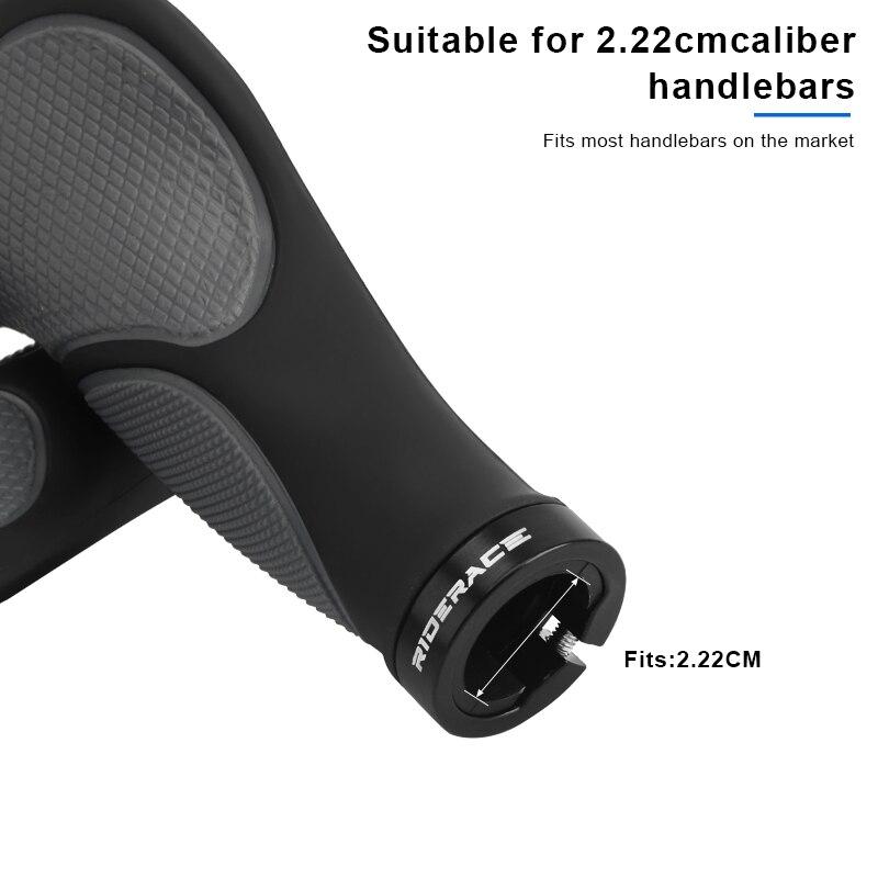 Bicycle Grips TPR Rubber Integrated Alluminium Alloy Single Locking Bike Handlebar Cover Anti-Skid Shock Absorption Cycling Grip