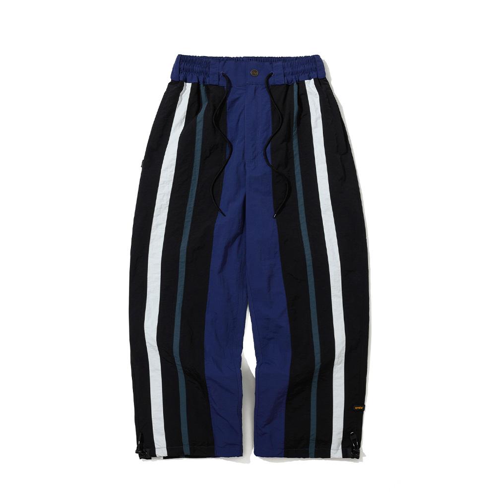 Kyumail 482 Vertical Stripe Relaxed Pants Purple