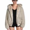 Striped Silhouette Fur Collar Thickened Cotton-padded Clothes for Men and Women, Popular New Models, Mountain Carving Jackets for Women, Winter
