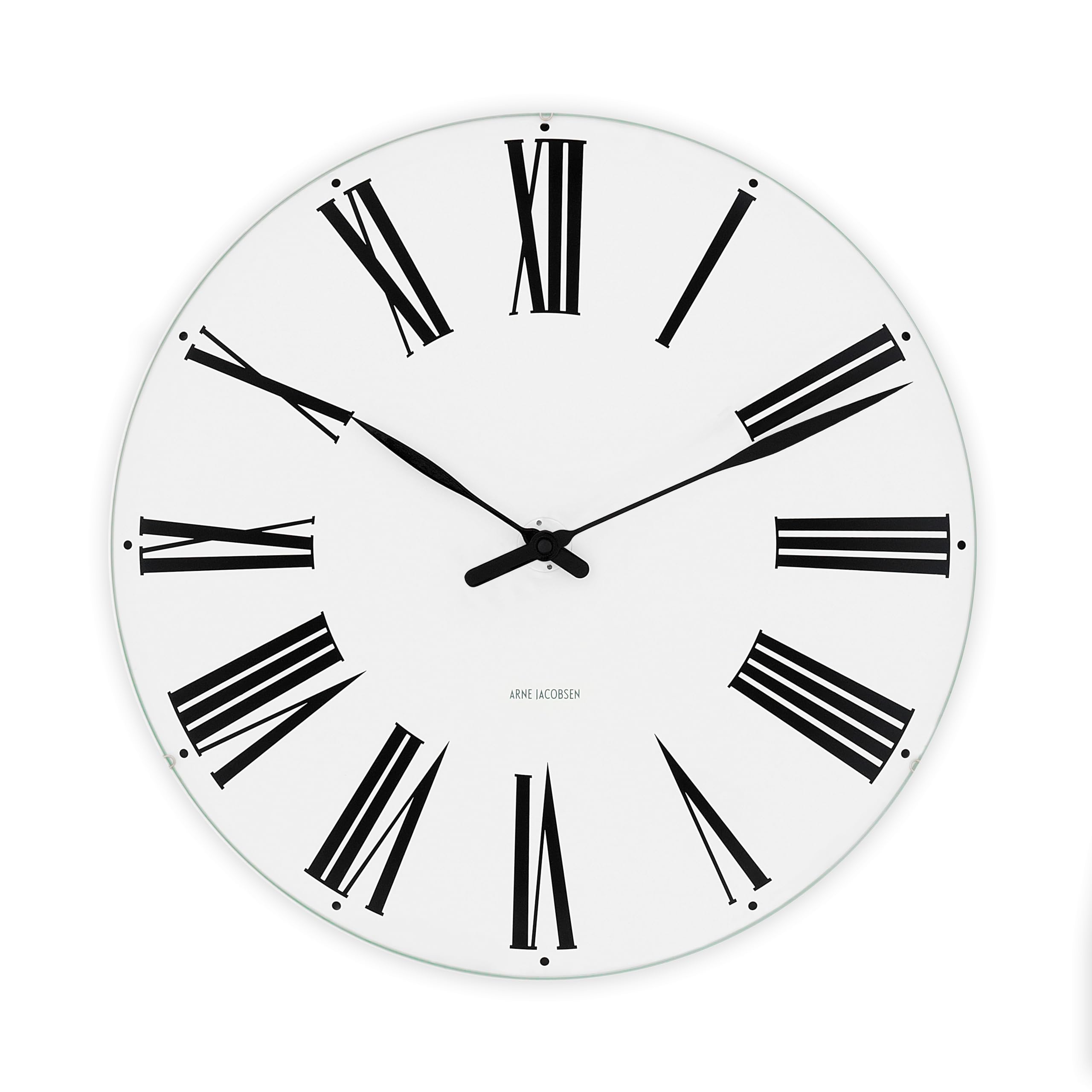 

ARNE JACOBSEN 29cm Wall Clock Scandinavian Design Design without Second ROMAN 43642 White (Silent Hand) білий