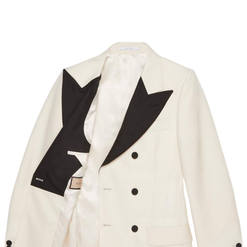 Gucci Two Toned Double Breasted Blazer 721467-Z6724-9174