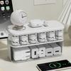 Transparent Desktop Cable Organizer Box with Lid Cord & Charger Storage Solution,No Power Needed,Compact Design for Home Storage