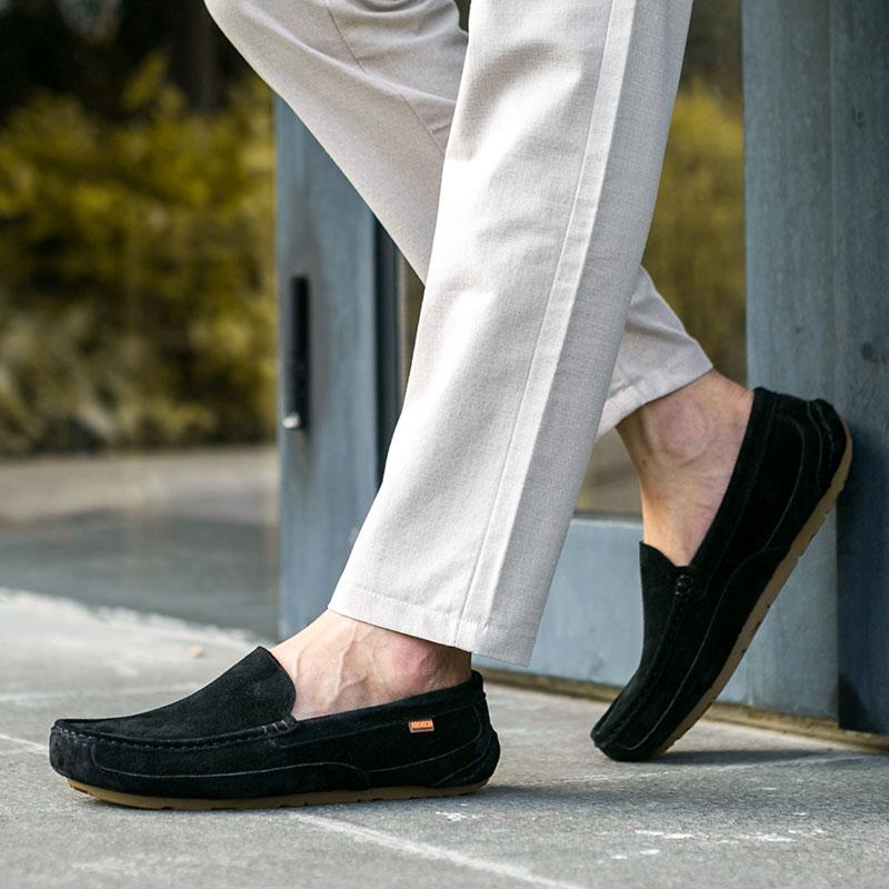 Мужские мокасины без шнурков на повседневной обуви 41 хаки — фото 17