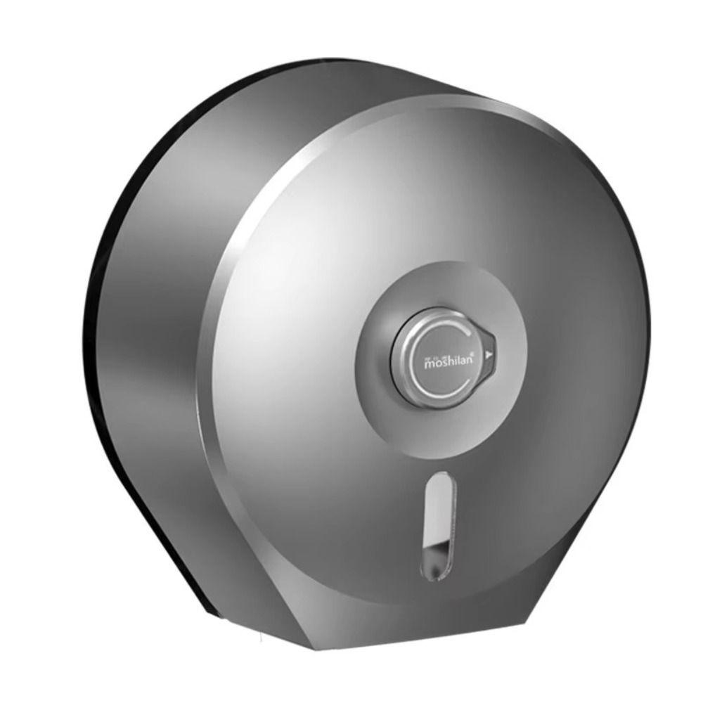 No Punching Large Roll Paper Holder Large Capacity Toilet Paper Dispenser  Public Restroom