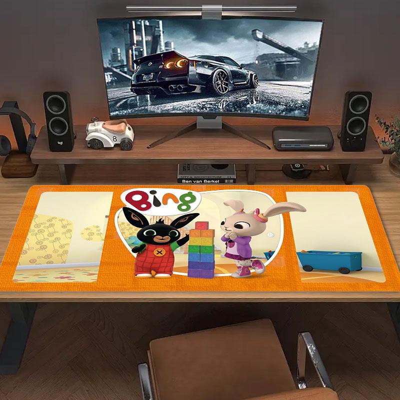 Bing Large Size Mouse Pad Large Gaming Table Cushion Non-slip Laptop Tablet Big Mousepad XXL Mat Mini PC Playmat With Lock Edge