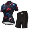 Summer Short Sleeve Riding Bicycle Cycling Clothing Set Women Sport Jerseys Suits