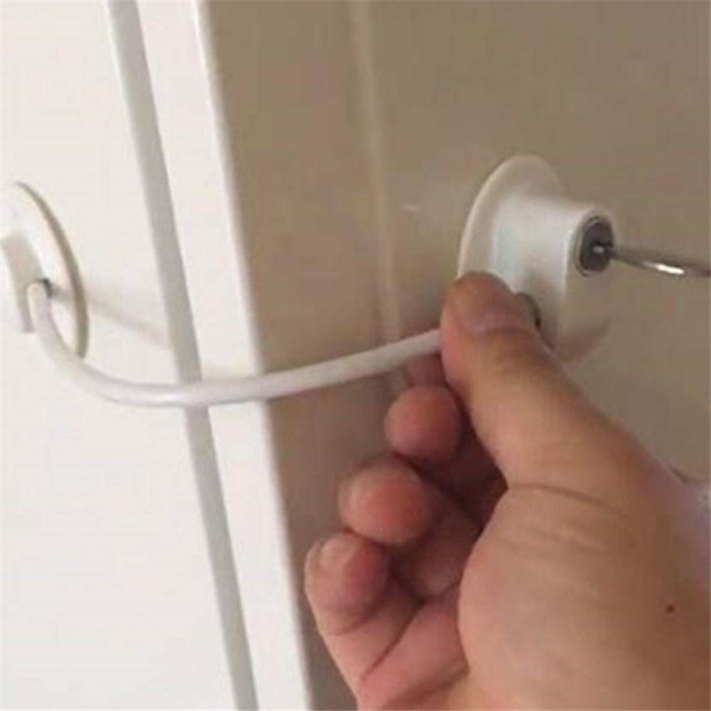 Edelstahl-Kabel Baby-Sicherheitsschloss Ohne Bohren Selbstklebend Kindersicher Schloss Schutz Starke Befestigung