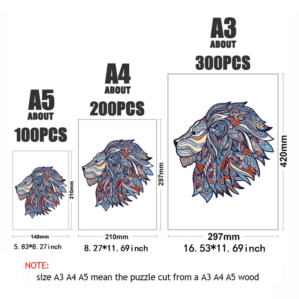 Jigsaw Wooden PuzzleI Rregular Shape Wooden Animal Puzzle Popular Animal Board Group Toys Children Adult Puzzle Game Toys