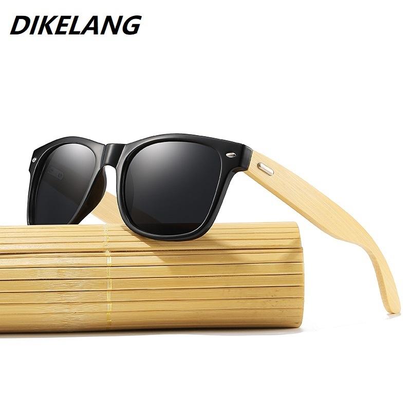 

Роскошные бамбуковые деревянные солнцезащитные очки для мужчин и женщин, классические квадратные винтажные солнцезащитные очки в деревянной оправе для вождения, рыбалки, мужские черные очки