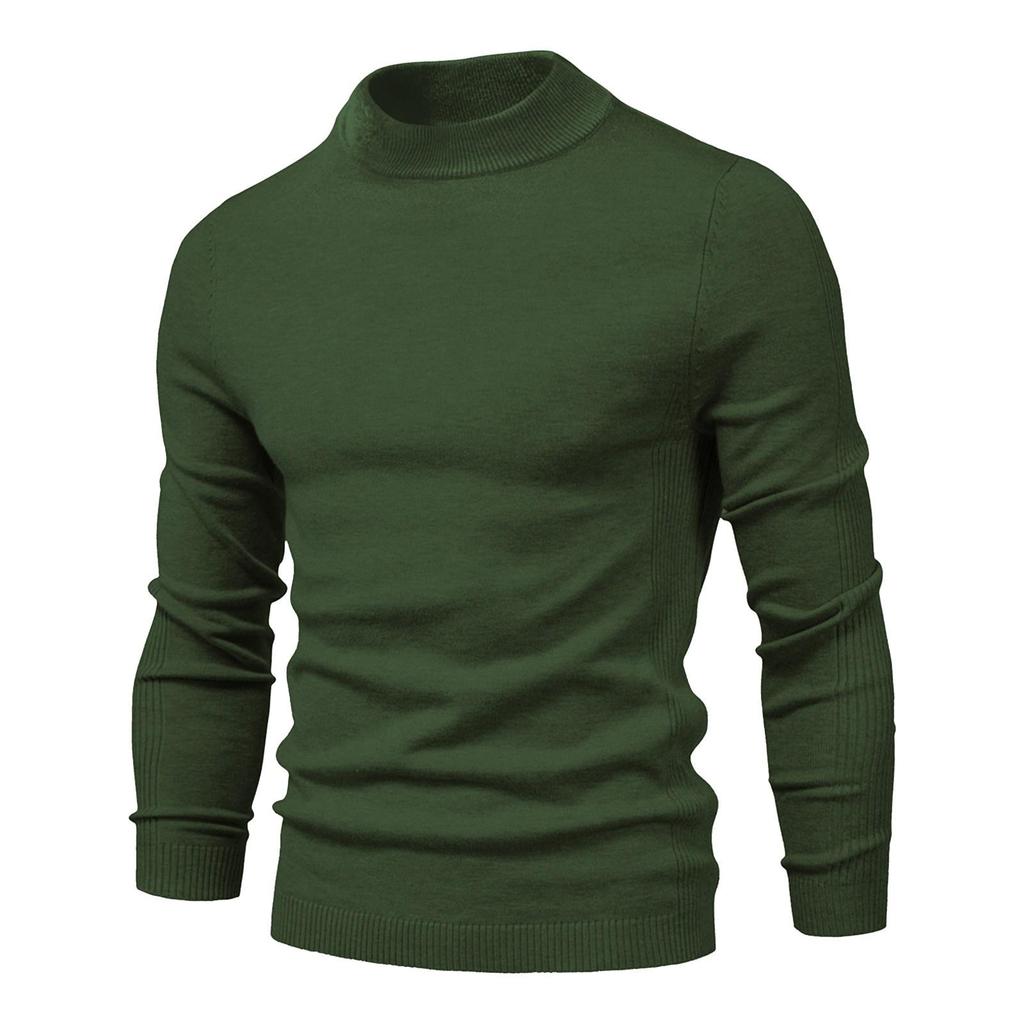 Autumn And Winter Thickened Warm Sweater Medium Collar Men's Multi-color Sweater
