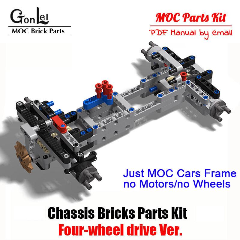 NOWY techniczny 4WD Off-road przedni układ zawieszenia MOC klocki części zestawy klocki RC modele samochodów dla dzieci chłopcy DIY