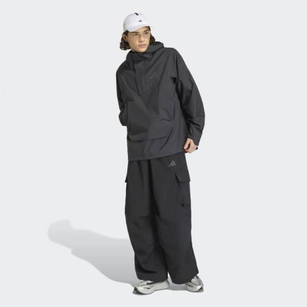 Adidas Unisex Windbreaker Pants Woven Loose Fit Black City Tech AS(90)
