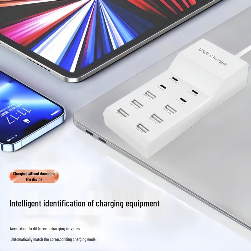 USB-Multi-Port 5V2A Ladegerät, Schnelllade-Typ-C für Huawei & Apple Geräte