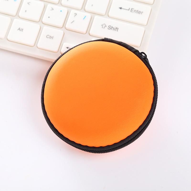 Round Square Coin Data Cable Storage Bag Organizer Pouch for Electronics Accessories