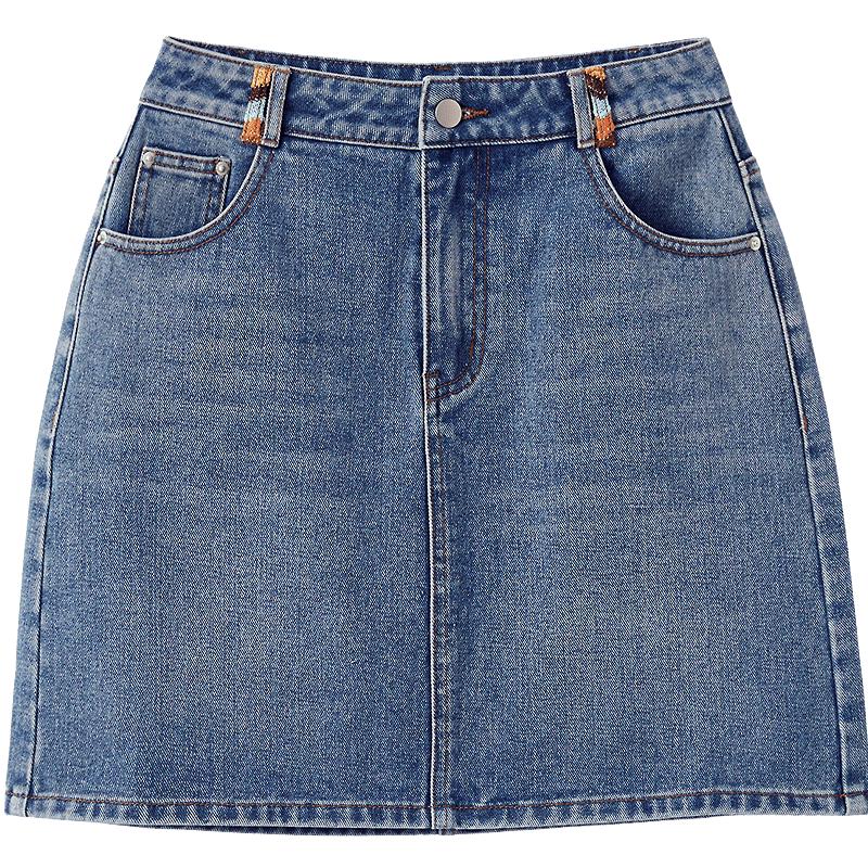 

betu Women s High-Waist Washed Denim Mini Skirt M
