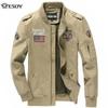 Men's Casual Winter Cotton Military Jackets Outdoor Full Zip Army