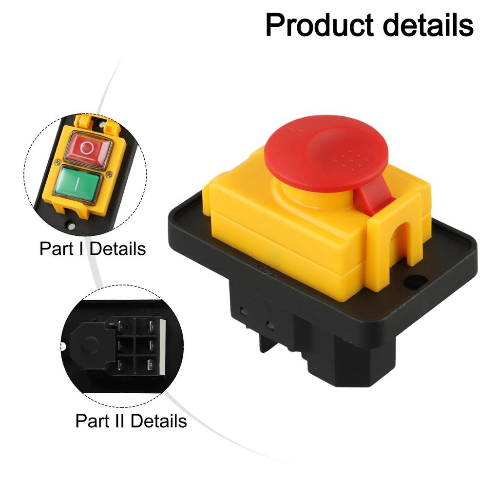 7 Pin Switch Waterproof Switch Easy Installation High-Quality Materials For Industrial Power Tools Industrial Machine Pushbutton