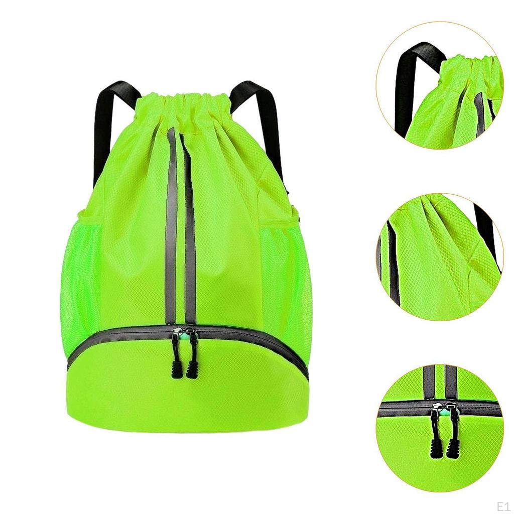 Rucsac cu șnur, Geantă de fitness portabilă cu separare uscată și umedă, Rucsac de zi separat pentru înot și sală