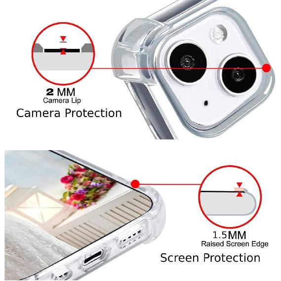 Red Christmas Snowflakes Phone Case Compatible with iPhone 14 Pro Max, Aesthetics Christmas Snowflakes Silicone Shockproof TPU Bumper Protective