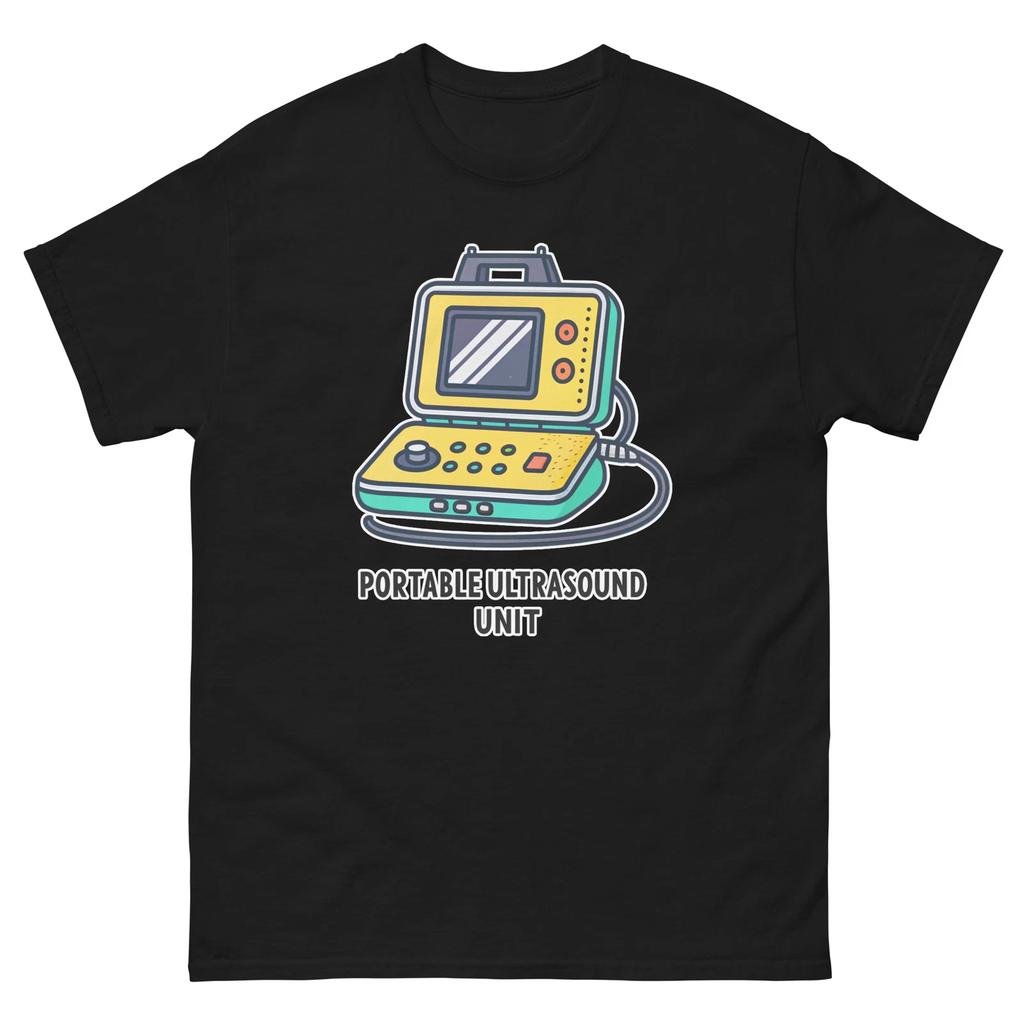 Tragbares Ultraschallgerät Krankenhaus Gesundheit Medizinische Sicherheit T-Shirt