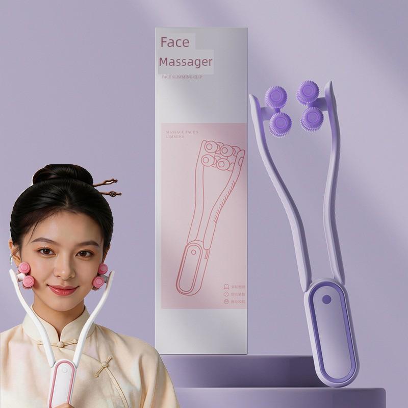 Facial Roller Massager Handheld Facial Massage Instrument Double Chin V Face Masseter Facial Training Lifting and Tightening