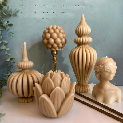 Large DIY Vase Shaped Candle Silicone Mold Roman Column Candle Silicone Mold Table Lamp Shaped Resin Gypsum Silicone Mold