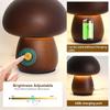 INS Wooden Creative Mushroom Night Light Stepless Dimming Bedside Table Lamp 3 Color Rechargeable Sleeping Nightlights For Room