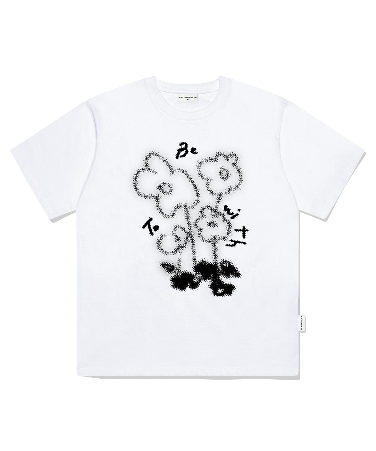 Escape From To Be With Print Oversized Short Sleeve T-Shirt White M