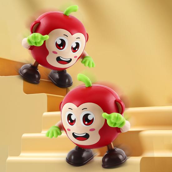 Yousheng Electric Dancing Toy with LED Light Music Recording Pineapple Elephant French Fries Red Fruit Walking Toy Toddlers Tummy Time Crawling Toy