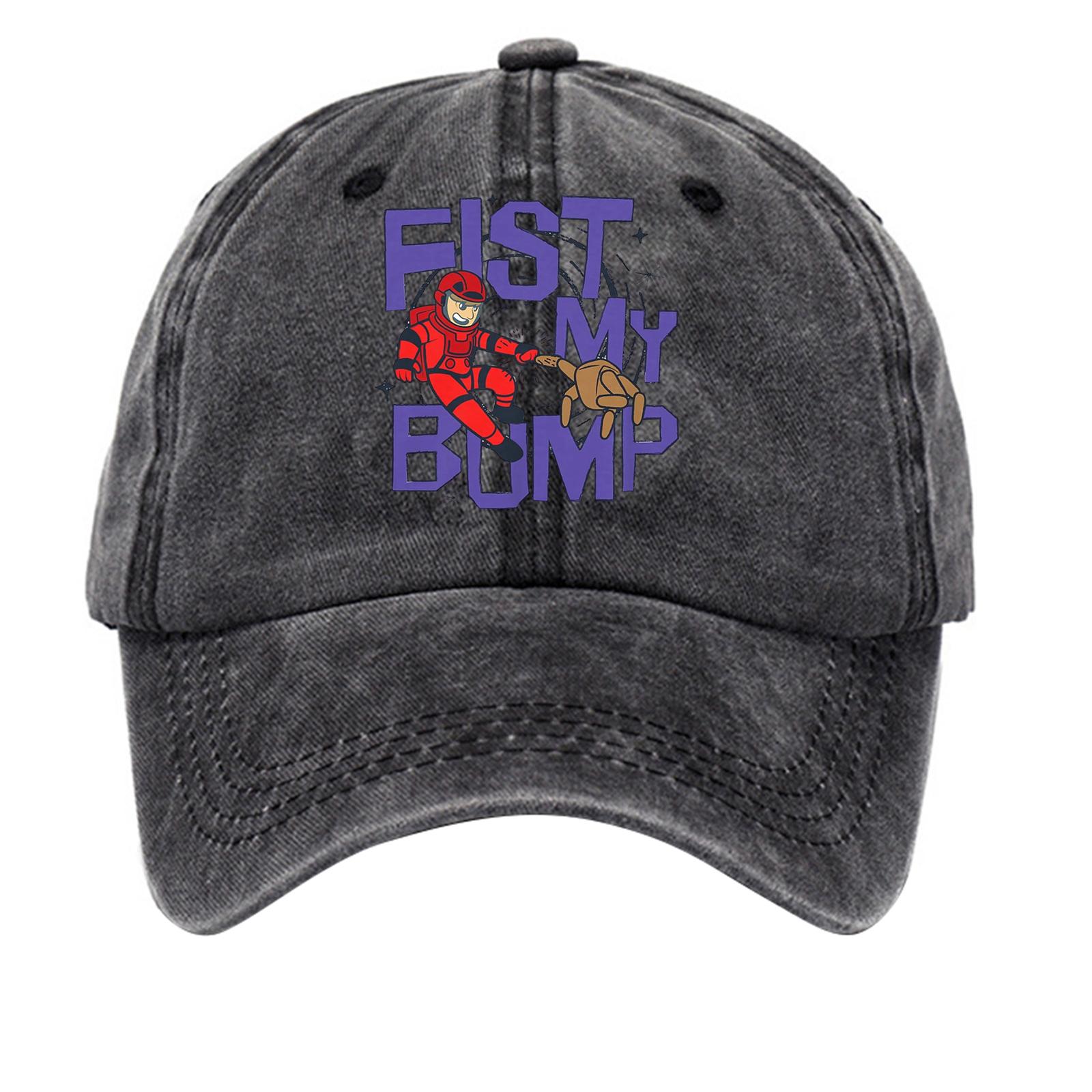 

Washed Cotton Baseball Cap With Printed Distressed Soft Top Denim Hat For Men, European And American Retro Hat one size чёрный