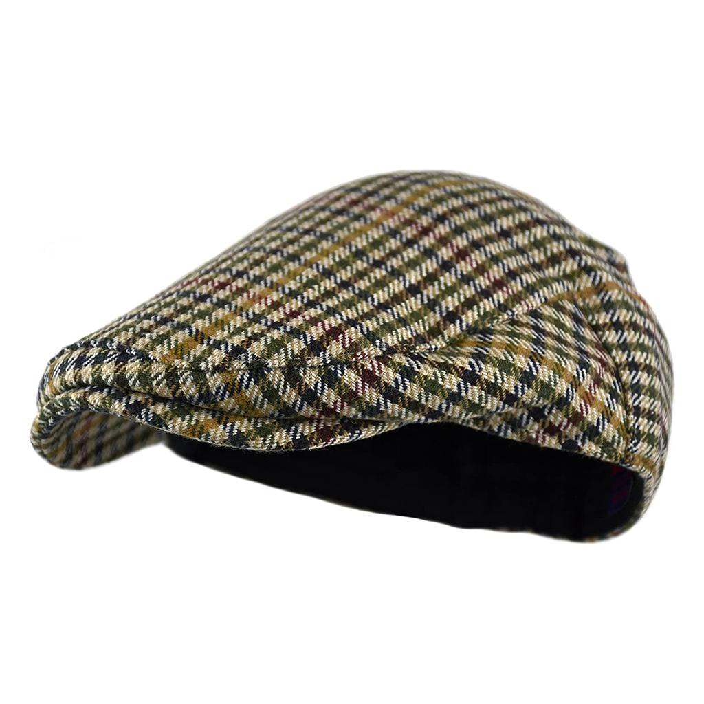 Men's Classic Herringbone Tweed Wool Blend Newsboy Ivy Hat