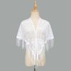 Hollow Women Shawl With Tassel Wedding Bridal Shawl Fashion Scarf Evening Prom Cape  for Party