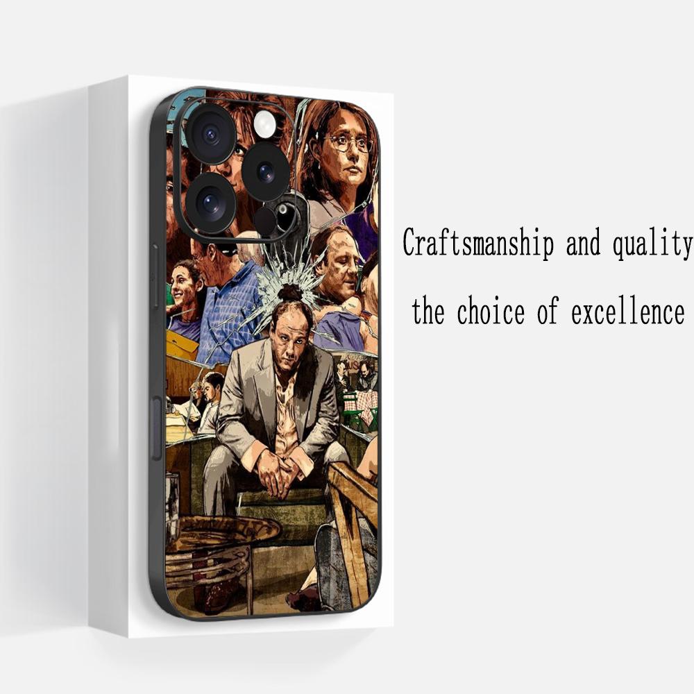 The Sopranos  Classic Movie Poster Phone Case For iPhone 17 16 E 15 14 13 12 Plus Mini Pro Max Soft Black Shockproof Cover