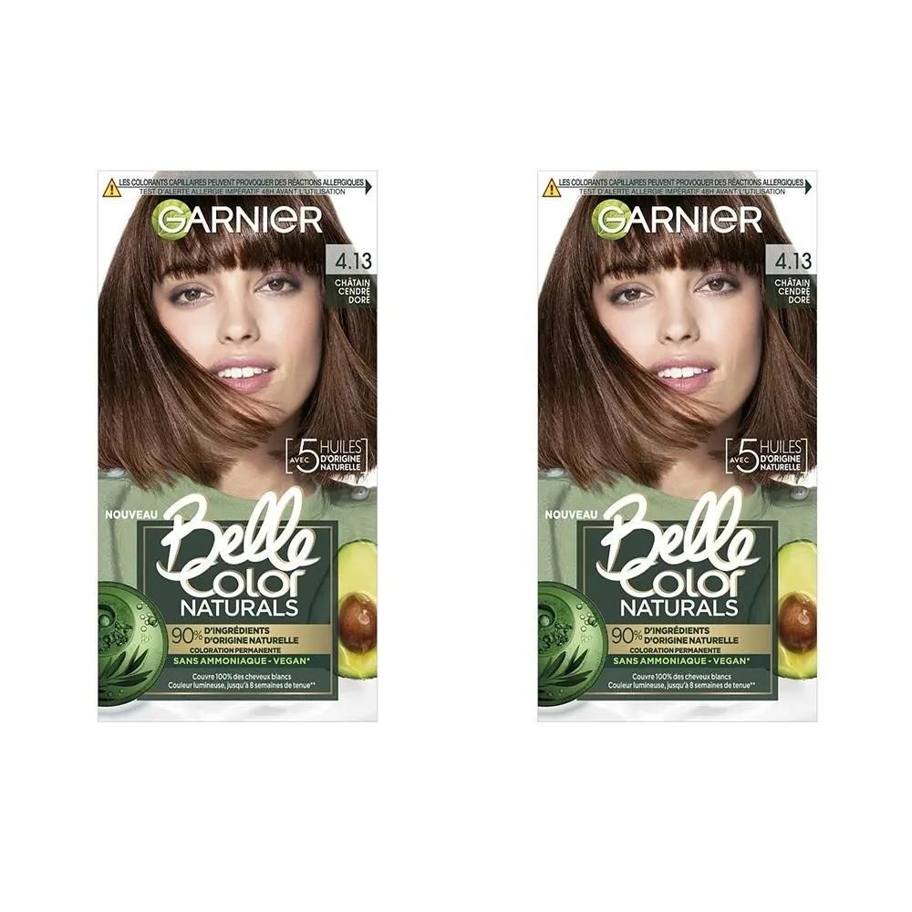 Garnier Belle Hair Color 2-Pack 4.13 Golden Ash Brown Permanent Color 4.13 Golden Ash Brown BELLE