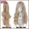 Double Ponytail Synthetic Wig For Women Lolita Clip-on Style Double Ponytail Wig Suitable For Role Playing Christmas Halloween
