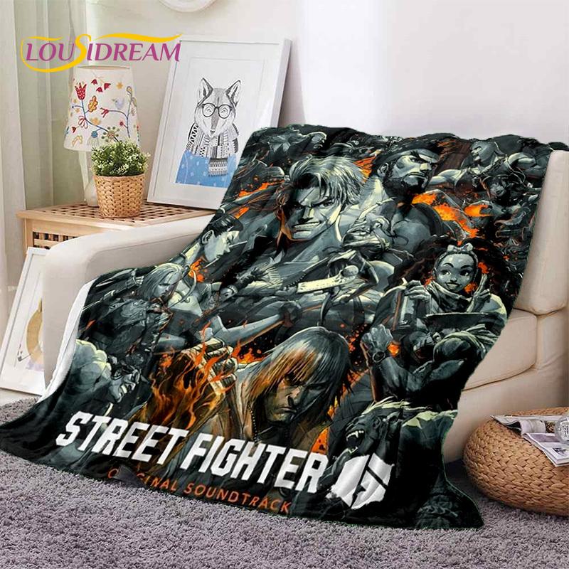 Lastest Retro Game Street Fighter SF Soft Blankets,Keep Warm Throw Blanket Comfortable Blanket for Picnic Beds Sofa Home Bedroom