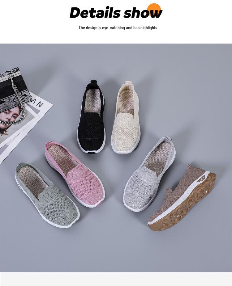 Women's Versatile Slip-On Mom Shoes - Soft Sole, Comfortable Old Beijing Style