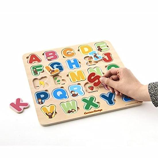 Witthart Curious George Wooden Alphabet Puzzle
