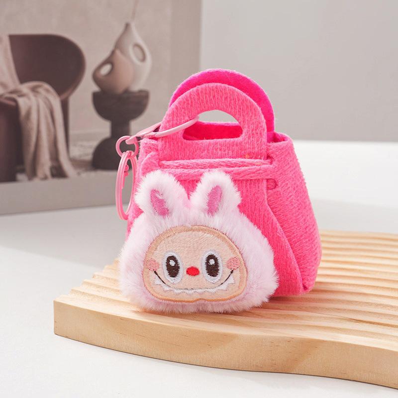 Styl Uroczy Labubu Potwór Dekoracja Brelok Zabawki Portfel Zero Pluszowy Wisiorek Wieszak na Torbę Akcesorium Torba do Przechowywania Słuchawek