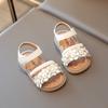 High Quality Girls Sandals Flower Sweet Soft Children's Beach Shoes Kids Cute Summer Floral Sandals Princess Fashion 22-31