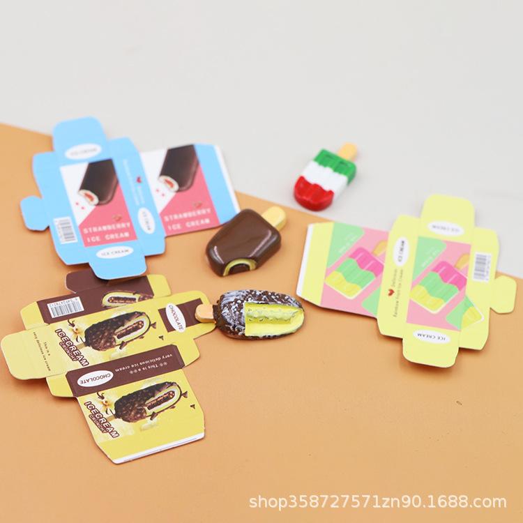 Simulation Mini Items Ice Cream Popsicles Doll House Model Ornaments Play House Toys Miniature Supermarket Snacks
