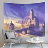Fantasy Cartoon Castle Tapestry Seaside Reef Tapestry Land and Ocean Tapestry Living Room Dorm Bedroom Decoration Tapestries