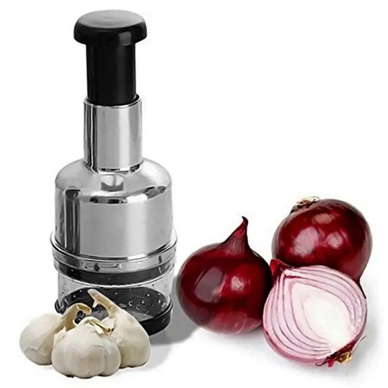2024 Hand Press Garlic Chopper Multi-Function Manual Onion Cutter Vegetable Chopper Handheld Food Processor Shredder Garlic Mincer Hand Hand