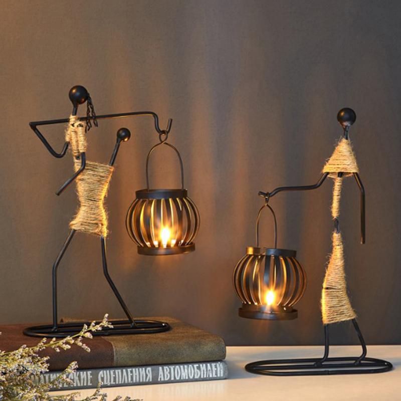 Svícen Železo Domácí dekorace Kuchyně Restaurace Romantický svícen
