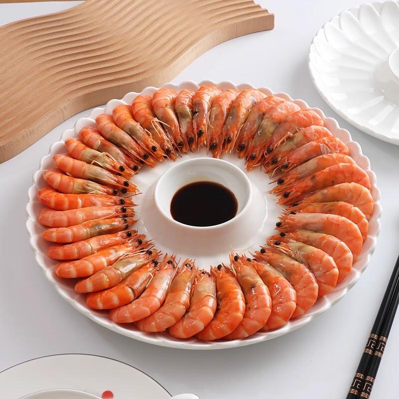 Square Ceramic Five-Compartment Serving Platter